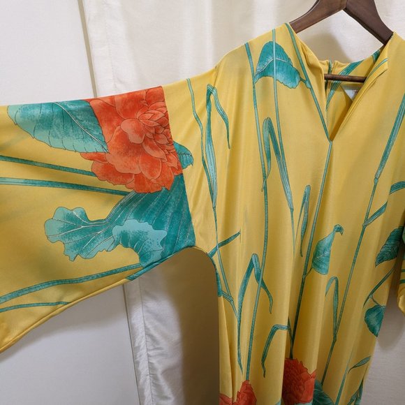 Vintage Sears Yellow Floral Loungewear House Dress - Sz 10/12 - Picture 7 of 7